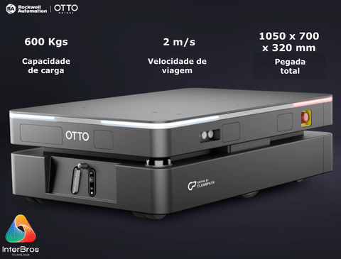 Otto Motors OTTO 600 by Rockwell Automation , AMR Autonomous Mobile Robot , até 600 Kgs - Loja do Jangão - InterBros