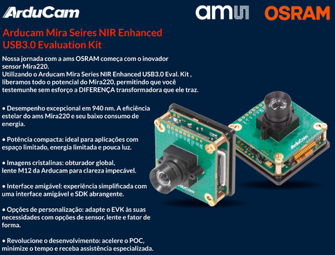 Imagem do Arducam 2.2MP Mira220 RGB Global Shutter USB3.0 Camera Evaluation Kit , EK037