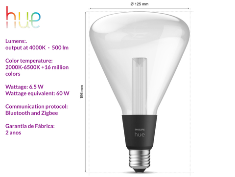 Imagem do Philips Hue Lightguide TR125 Triangle Smart LED Bulb , Bluetooth , WiFi