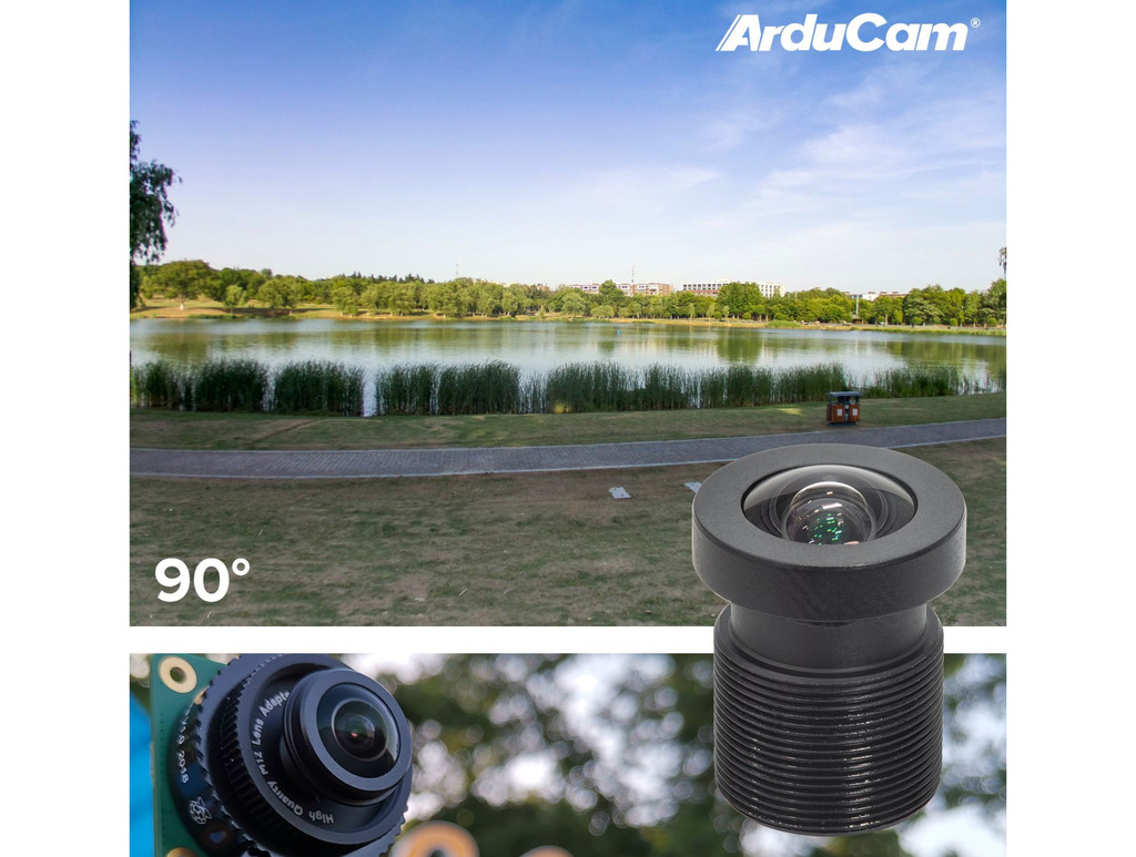 Arducam M12 Lens Kit 6 for Raspberry Pi High Quality IMX477 Camera, Fisheye , Wide Angle , Telephoto M12 Camera Lenses with Lens Adapter LK003 en internet