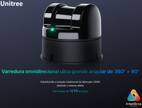 Unitree 4D-LiDAR L1 , Radar Laser Bionico 4D Omnidirecional Ultra Grande Angular , UAVs , Robôs Móveis , Drones - loja online