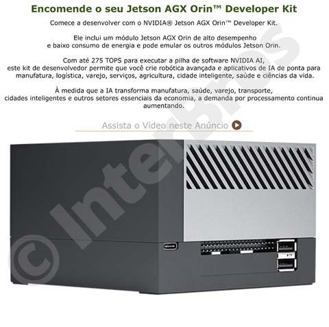 Nvidia Jetson AGX Orin 64 GB Developer Kit 945-13730-0050-000 - tienda online