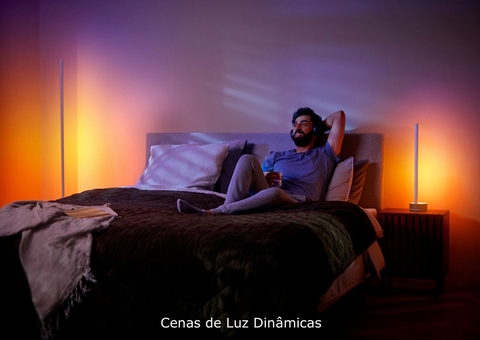 Philips Hue White & Color Ambiance Gradient Signe Oak Floor Lamp Wood-Toned 2ª Geração - loja online