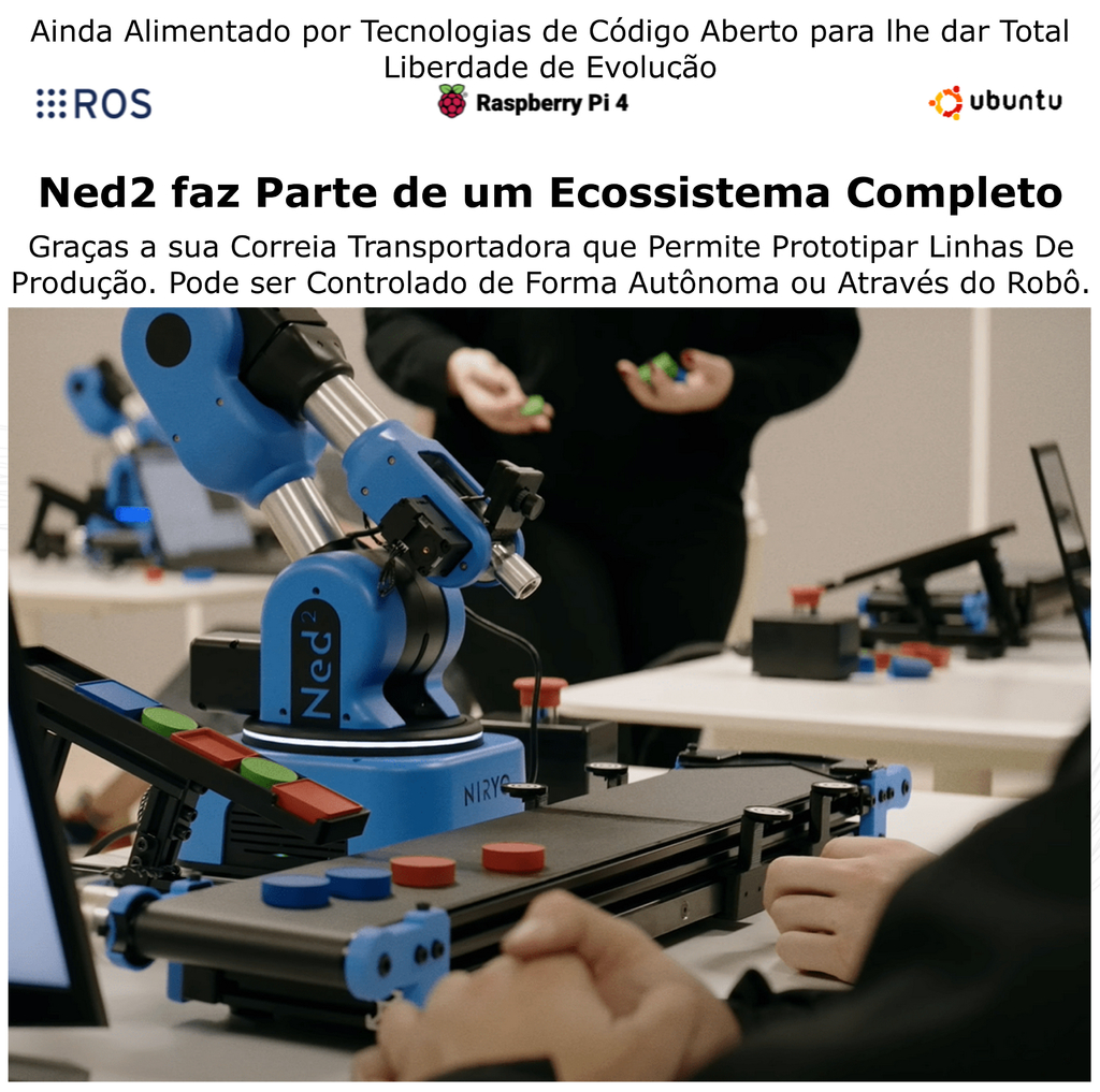 Imagen de Niryo Ned 2 Braço Robótico Colaborativo | Novo Cobot de Seis Eixos