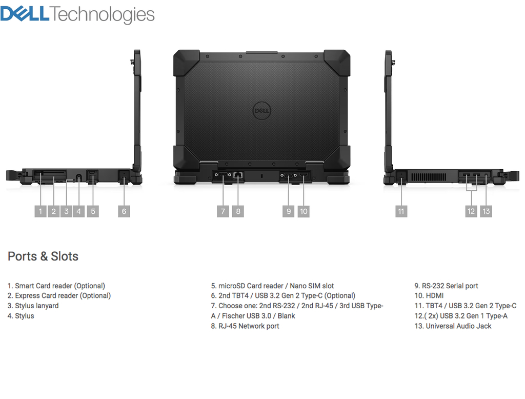 Imagen de DELL Latitude 7330 Rugged Extreme Laptop