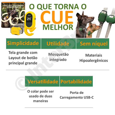 Imagem do Dogtra CUE E-Collar Cor Yellow Sistema de Treinamento Eletrônico à prova d'água para cães pequenos, médios e grandes