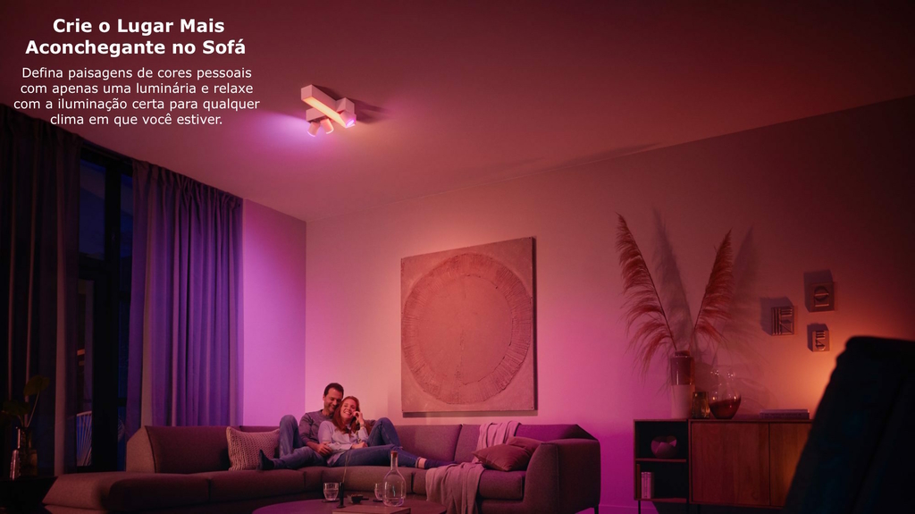 Philips Hue White & Color Ambiance Centris l Smart 2-Spots Ceiling Bar l Luminária de Teto l Ajuste cada Luz Individualmente l Poderoso Fluxo Luminoso 1.560 lumen l Compatível com Alexa, Apple Homekit & Google Assistant | Funciona com Bluetooth e/ou com a Hue Bridge - online store