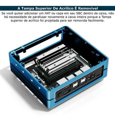 Seeed Studio re_Computer Case | Compatível para SBCs populares, incluindo ODYSSEY-X86J4105, Raspberry Pi, BeagleBone, Jetson Nano e NX | Estrutura Empilhável | Tampa removível de Acrílico - loja online