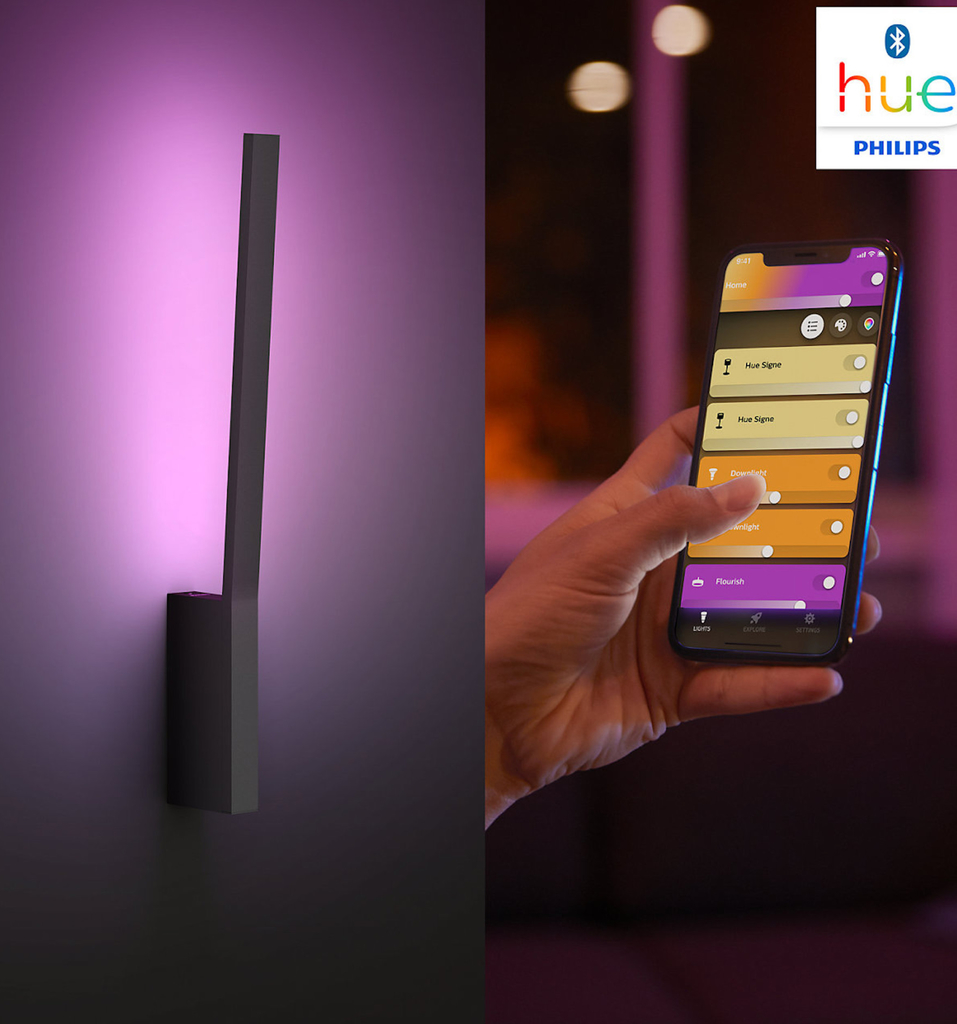 Philips Hue White and Color Ambiance Bluetooth Liane | Luminária Funcional de Parede | 16 Milhões de Cores | Compatível com a Alexa, Google Assistant, Apple HomeKit e Samsung SmartThings | Substituia suas luminárias antigas com a tecnologia LED inteligente - comprar online