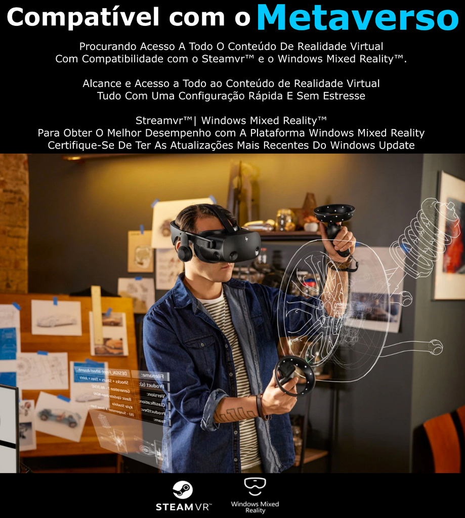 Hp Reverb G2 VR Virtual Reality Headset - Loja do Jangão - InterBros
