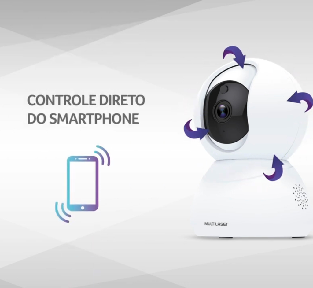 MultiLaser Câmera Robô Inteligente Full HD Wi-Fi 360º l Compatível com Alexa , Google Assistant - loja online