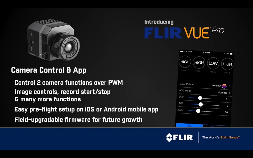FLIR Vue Pro Drone Thermal Imaging & Data Recording Camera Termográfica UAVs - online store