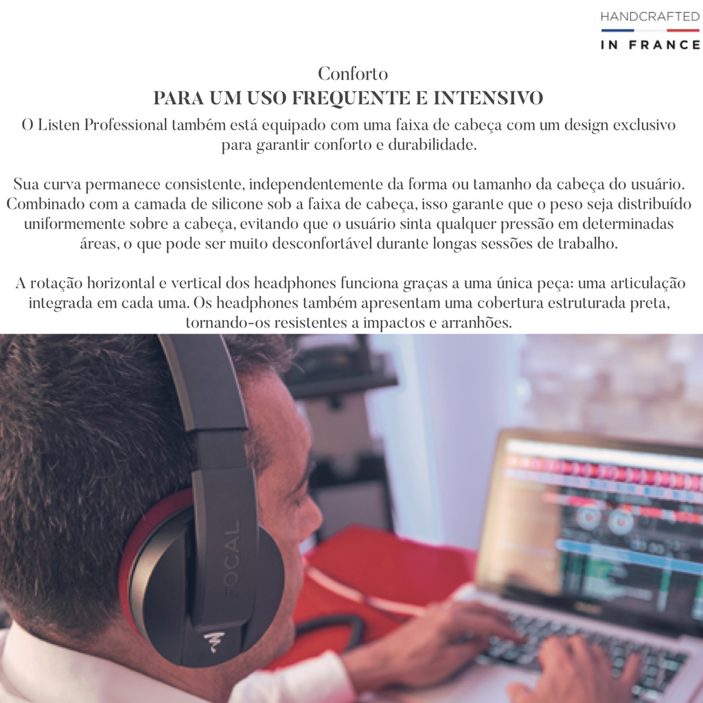 Focal Listen l Professional Closed-Back Circum-Aural l Over Ear Headphones l Studio Monitor Headphones - online store
