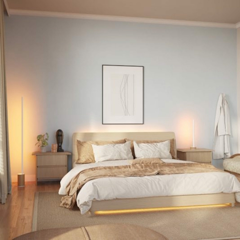 Philips Hue White & Color Ambiance Gradient Signe Oak Floor Lamp Wood-Toned 2ª Geração na internet