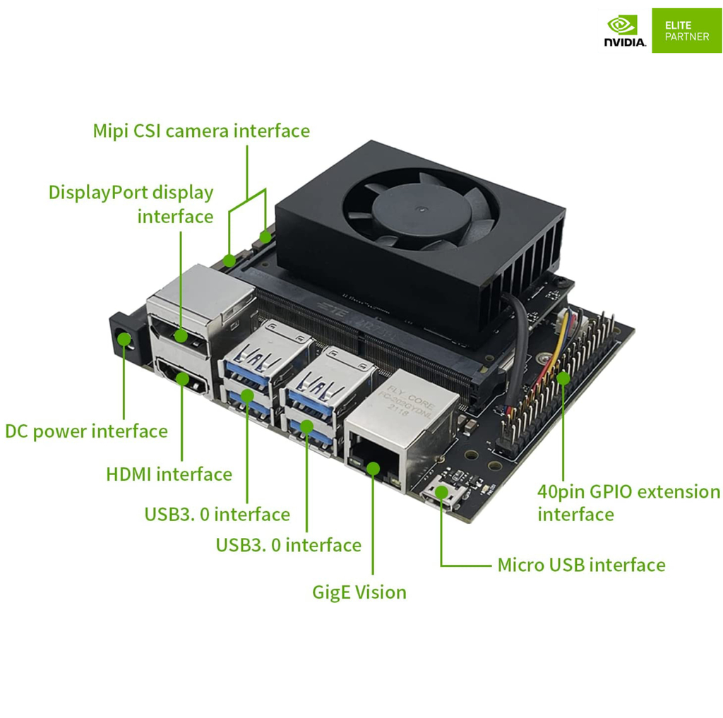 Imagen de Nvidia Jetson Nano Developer Kit B01 + Waveshare Binocular Camera Depth Stereo Module 8MP