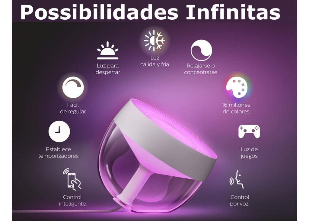 Imagem do Philips Hue Iris White l White and Color Ambiance l Bluetooth Table Lamp Smart Lighting l 2ª Geração l Luminária de Mesa e Piso l Compatível com Alexa, Apple Homekit & Google Assistant | Funciona com Bluetooth e/ou com a Hue Bridge