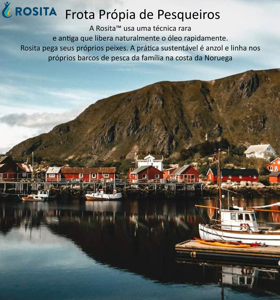 Image of Rosita Extra Virgin Cod Liver Oil Softgels, Suplemento Alimentar Premium, Puro Óleo Extra Virgem de Fígado de Bacalhau, Made in Noruega