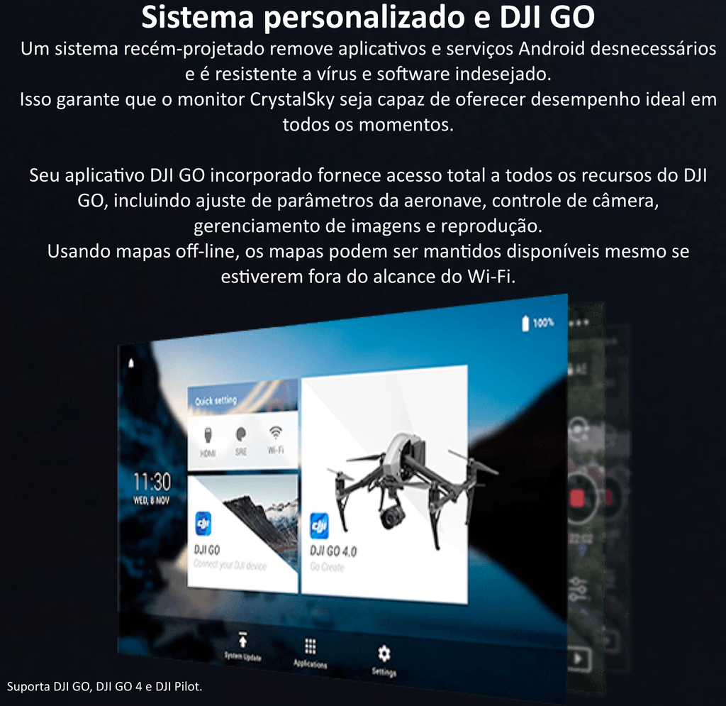 DJI CrystalSky 7.85" High Brightness Multi-Touch IPS Monitor l Drones & UAVs - online store