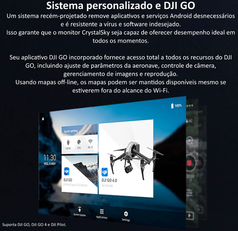 DJI CrystalSky 7.85" High Brightness Multi-Touch IPS Monitor l Drones & UAVs - tienda online