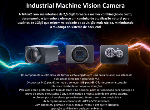 LUCID VISION LABS Triton2 2.5GigE Camera Color , 5.0 MP Sensor Sony IMX547 CMOS TRT051S-CC