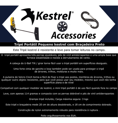 Kestrel 5000 Estação Meteorológica Portátil Bluetooth + Tripé + Cata-Vento | Environmental Meter | Laboratório | Pesquisa na internet