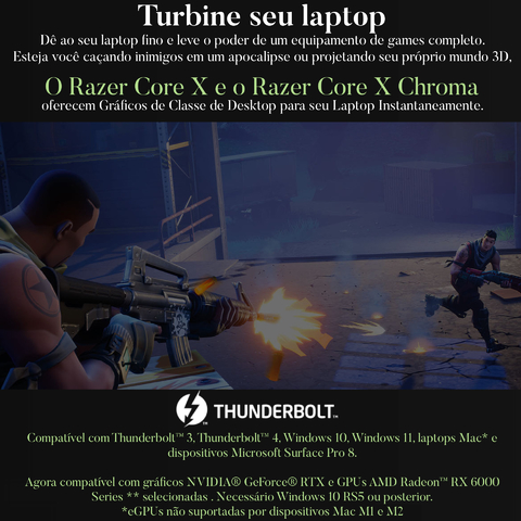 Razer Core X Chroma Aluminum External eGPU Enclosure
