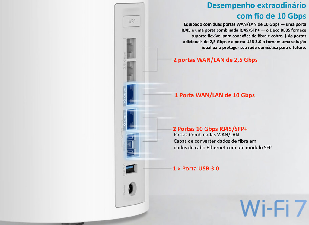 TP-Link Tri-Band WiFi 7 BE22000 Whole Home Mesh System DECO BE85(1-PACK) , 280m² - loja online