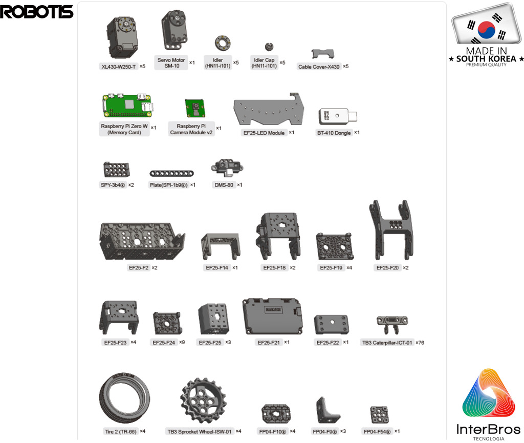 Imagen de Robotis Steamcup Engineer Robot Kit 2 , Developer Kit , Habilitado para IA , Educacional , Idade: 15+