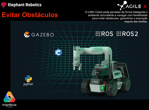 Elephant Robotics LIMO COBOT , Autonomous 4X4 Mobile Robot , Composto Autônomo com Braço Robótico , Artificial Intelligence , Educacional , Pesquisa , Competição , +12 anos