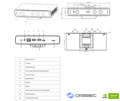 Imagem do Orbbec Persee 2 , Sterero Depth Camera , All in one