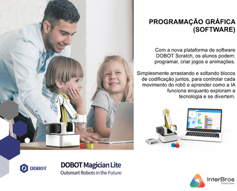 Imagem do Dobot Magician Lite Robotic Arm , Stem Education , Braço Robótico Educacional , +8 anos