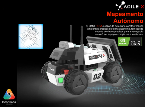 Agilex LIMO , Open-Source Mobile Robot (ROS compatible) , Autonomous 4X4 Mobile Robot , Artificial Intelligence , Educacional , Pesquisa , Competição , +12 anos