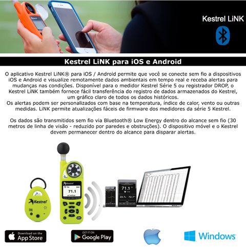 Kestrel 5400AG Rastreador Estresse Térmico Bluetooth + DROP D2AG WBGT - loja online