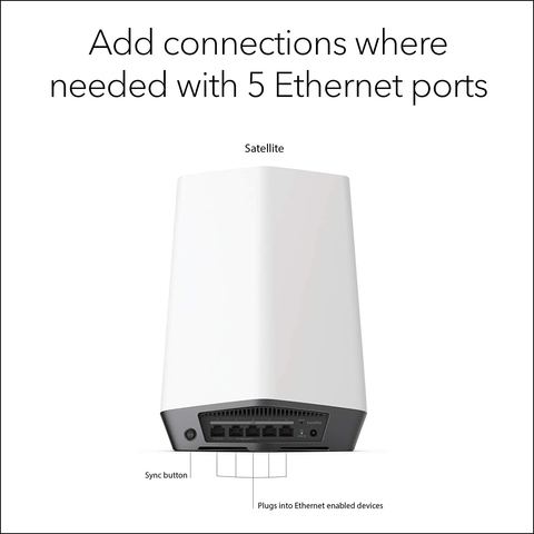 Netgear Orbi Pro SXK80B1 AX6000 WiFi6 Mesh Até 6Gbps | 4 SSIDs, VLAN, QoS | Triband Gigabit Mesh | 280m² - tienda online