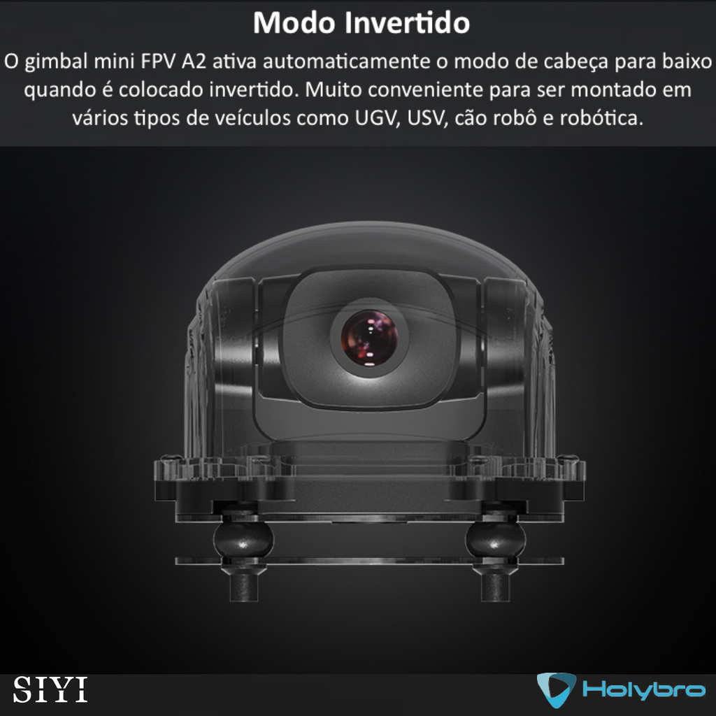 SIYI A2 mini Camera Ultra Wide Angle FPV Gimbal Single Axis Tilt com 160 Graus FOV 1080p Drones Robots & UAVs