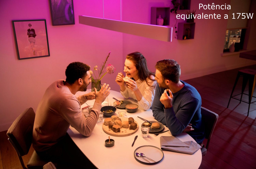 Imagem do Philips Hue White & Color Ambiance Ensis Pendant Light , Luminária Pendente Inteligente , Bluetooth e WiFi