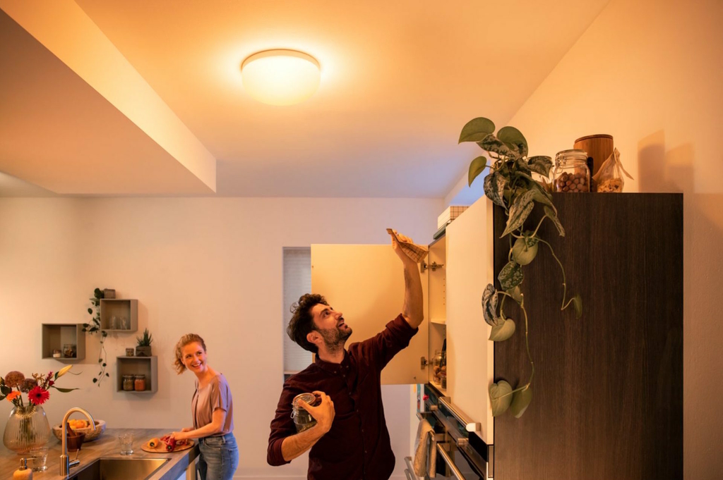 Philips Hue White & Color Ambiance Flourish Ceiling Light l 2ª Geração l Luminária de Teto Inteligente Plafon l Bluetooth e WiFi l Alto Fluxo Luminoso 2.250 lumen l LED Integrado l Compatível com Alexa, Apple Homekit & Google Assistant | Funciona com Bluetooth e/ou com a Hue Bridge - comprar online