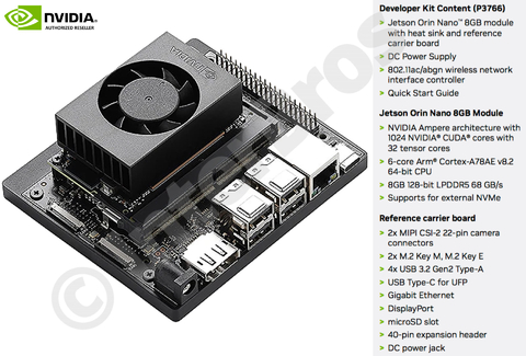 NVIDIA Jetson ORIN NANO 8 GB Developer Kit 945-13766-0000-000 - tienda online