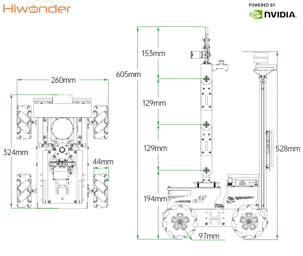 HIWONDER JetAuto Pro ROS Robot Car with Vision Robotic Arm Powered by NVIDIA Jetson Nano Support SLAM Mapping/ Navigation/ Python (Advanced Kit） en internet