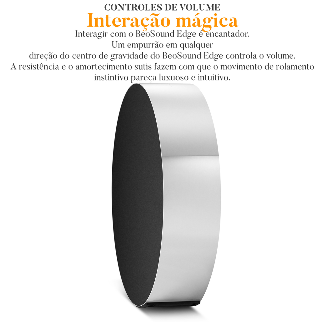 Bang & Olufsen Beosound Edge l Cor Natural l Wireless Multiroom Speaker l Auto Falante Compacto True 360º l Desafia a Gravidade l 1ª Porta de Graves Ativa do Mundo l Incríveis 800W l Controle de Som Direcional l WiFi & Bluetooth l Chromecast & Google Assistant Integrados l Compatível com Apple 2 & Spotify Connect l Recomendado para áreas de 20m² até 120m²