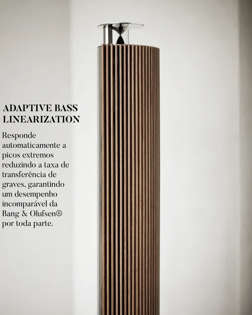 Imagen de Bang & Olufsen Beolab 18 l Cor Walnut l Iconic Wireless Stereo Speakers for Home Cinema l Pillar of Luxury Sound l Adaptive Bass Linearization​ l Acoustic Lens technology l Aparências Elegantes l 320 Watts l Wi-Fi & Bluetooth l Chromecast & Google Assistant Integrados l Compatível com Apple 2 & Spotify Connect l Recomendado para áreas de 10m² até 40m²