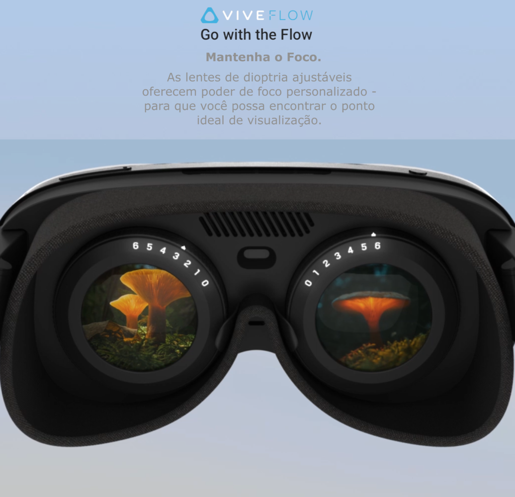 HTC VIVE FLOW | + Power Bank (21W) | Compacto e Leve A Serenidade Acontece | Os óculos VR Imersivos Feitos para o Bem-Estar e a Produtividade Consciente