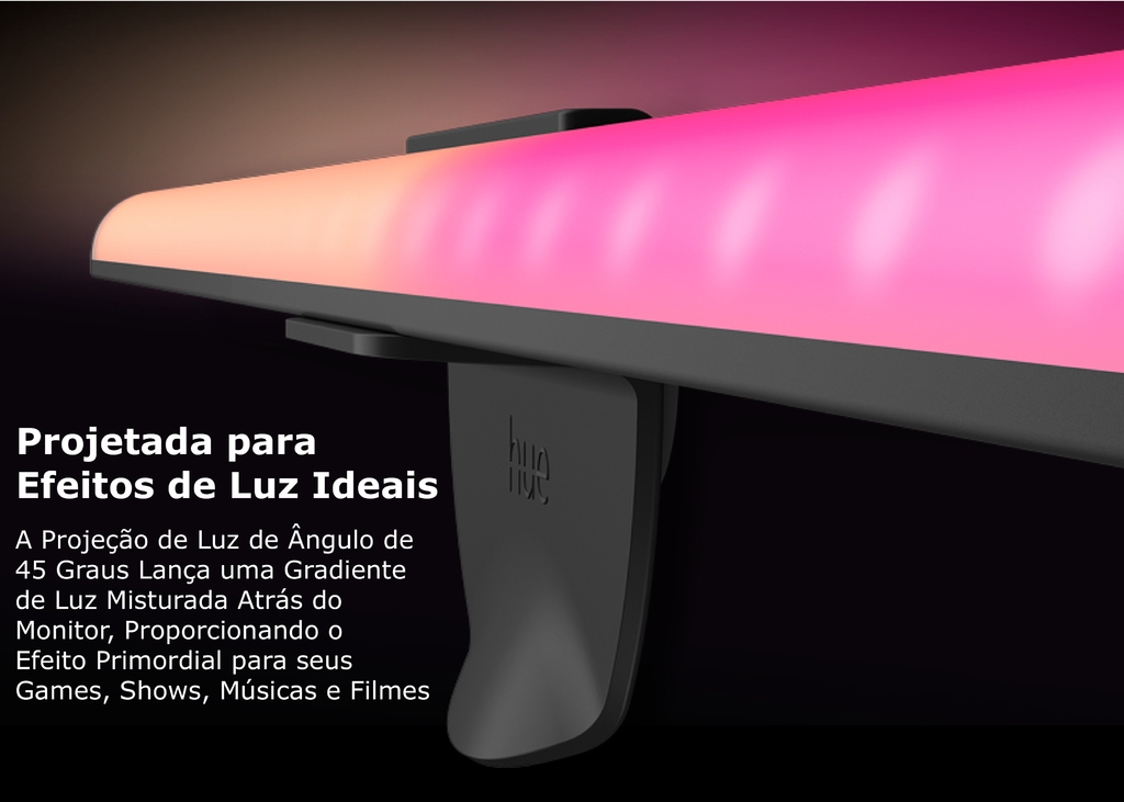 Philips Hue Play Gradient Lightstrip l Fita de LED Para Monitores PC e Mac 24" até 27"