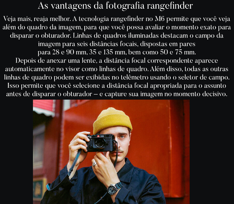 Leica M6 Analog Rangefinder Telêmetro Camera (35mm) l M bayonet l 16-135mm l A lenda retorna - buy online