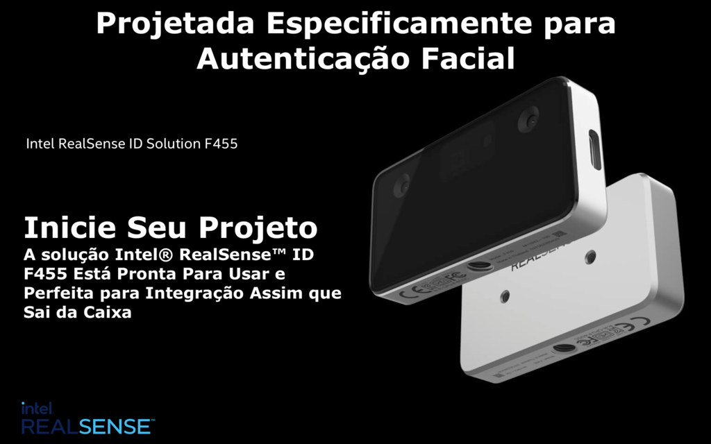 Imagem do Intel Realsense ID F455 Peripheral l Câmera Stereo l Reconhecimento Facial