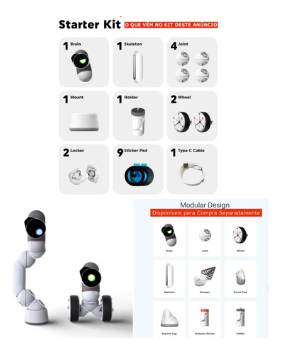 Clicbot Robô Modular Starter Kit , Programa Educacional STEM , +8 anos e Adultos - Loja do Jangão - InterBros