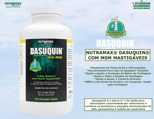 Dasuquin MSM 150 Tabletes Mastigáveis Cães + 27kgs - comprar online