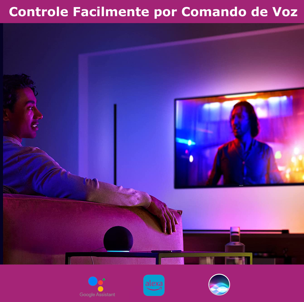 Philips Hue Smart White and Color Ambiance Lâmpada Inteligente A21 100W 1.600 lumens - Loja do Jangão - InterBros