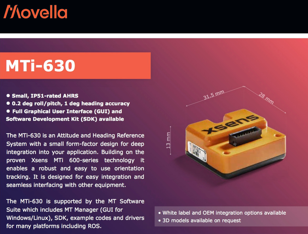 Movella Xsens MTi-630 AHRS Developer Kit - comprar online