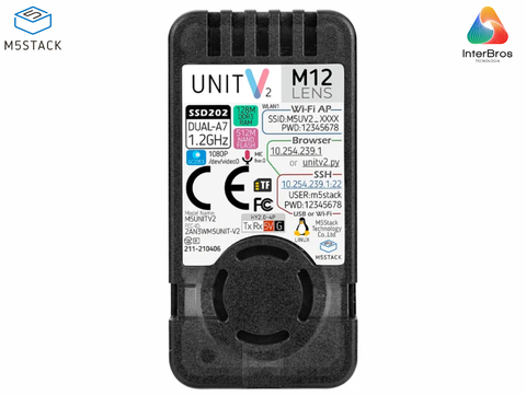 M5STACK UnitV2 M12 AI Developer Kit Version with Cameras , U078-M12